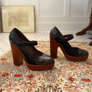 Marni Black and Brown Mary Jane Heels